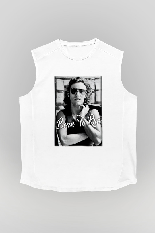 Bruce Springsteen Beyaz Unisex Kolsuz Tişört