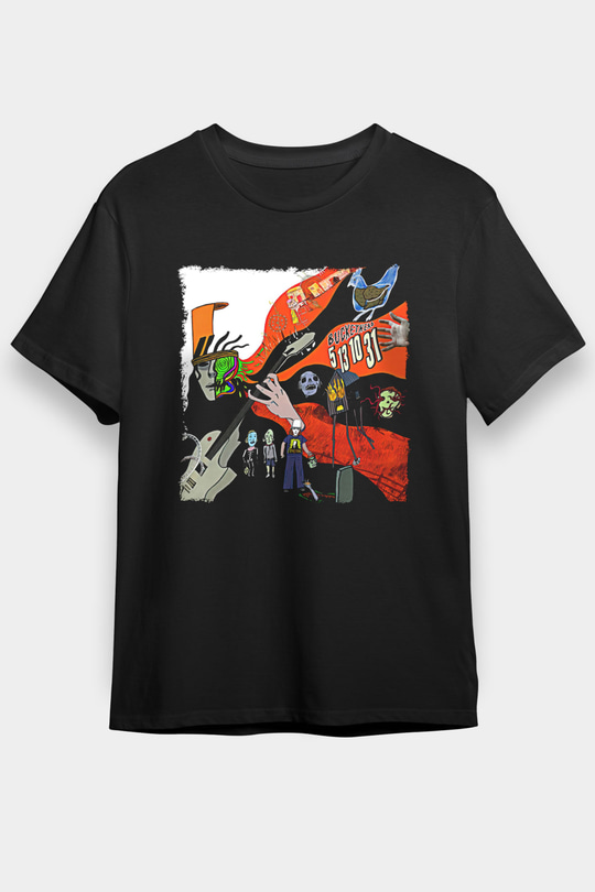 Buckethead Baskılı Unisex Siyah Tişört - Tshirt