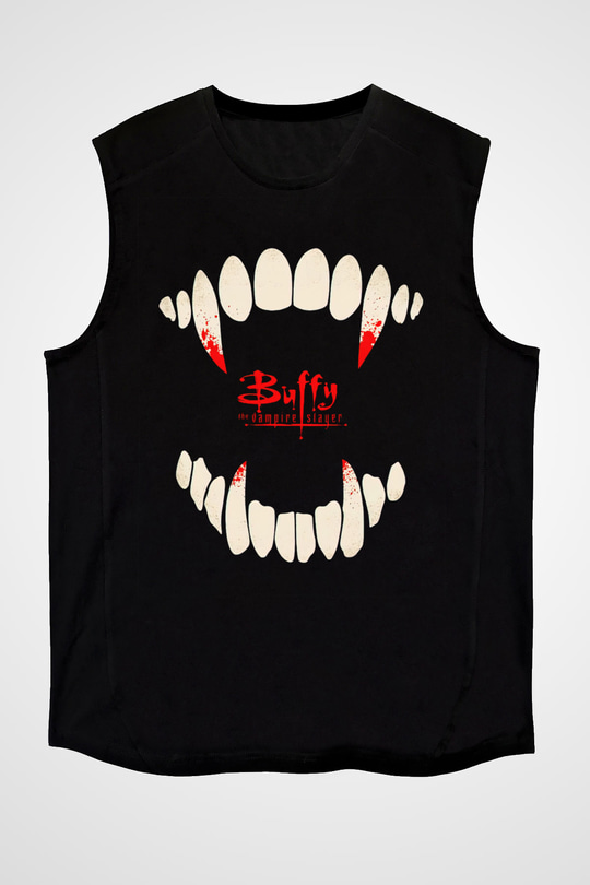 Buffy the Vampire Slayer Siyah Unisex Kolsuz Tişört