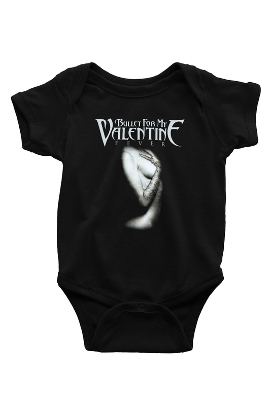 Bullet for My Valentine Baskılı Siyah Bebek Body - Zıbın