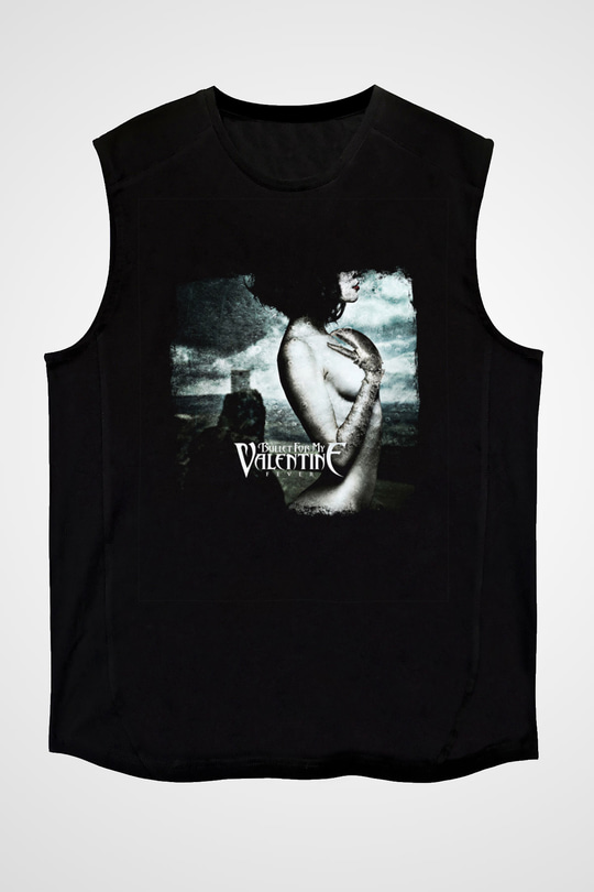 Bullet for My Valentine Baskılı Unisex Siyah Kolsuz Tişört