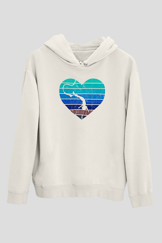 Bungee Jumping Baskılı Unisex Ekru Hoodie