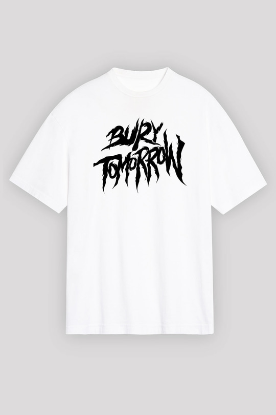Bury Tomorrow Baskılı Beyaz Unisex Oversize Tişört - Tshirt