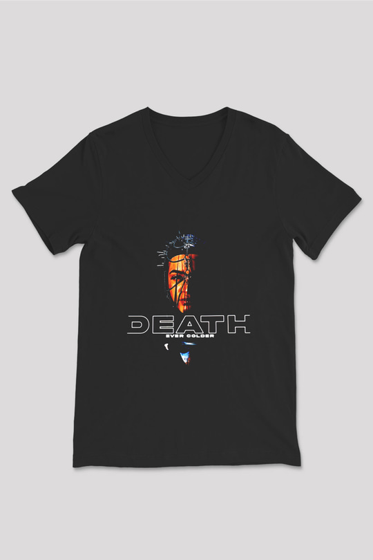 Bury Tomorrow Baskılı Unisex Siyah V Yaka Tişört - Tshirt