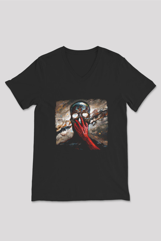 Bury Tomorrow Baskılı Unisex Siyah V Yaka Tişört