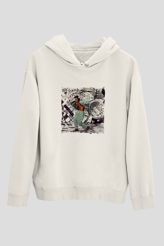 Busta Rhymes Baskılı Unisex Beyaz Kapüşonlu Sweatshirt