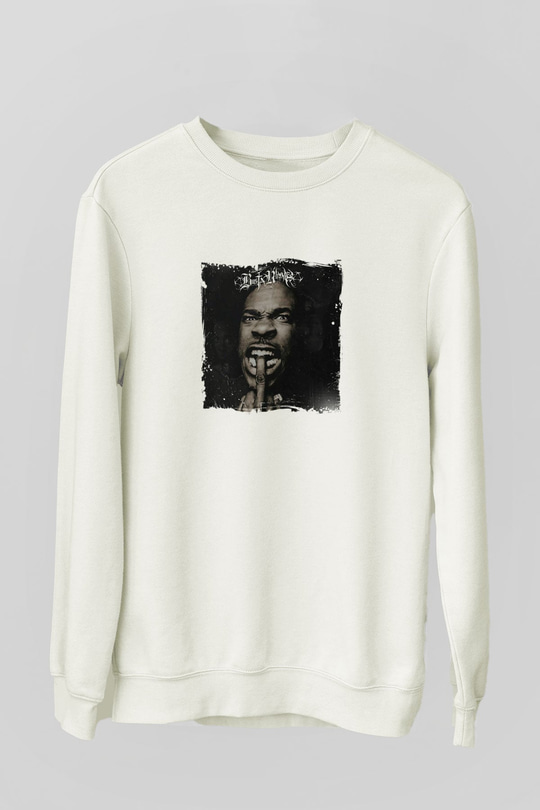 Busta Rhymes Baskılı Unisex Beyaz Sweatshirt