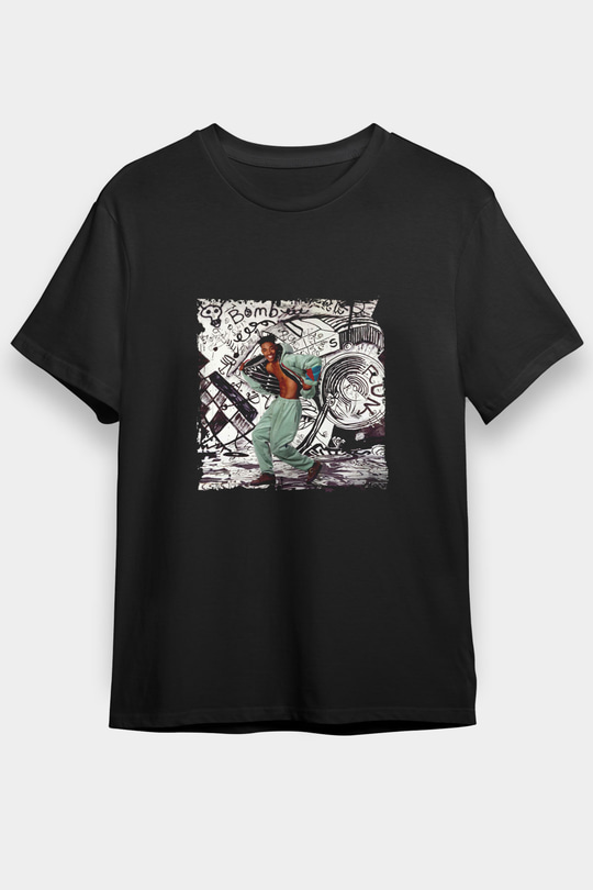 Busta Rhymes Baskılı Unisex Siyah Tişört