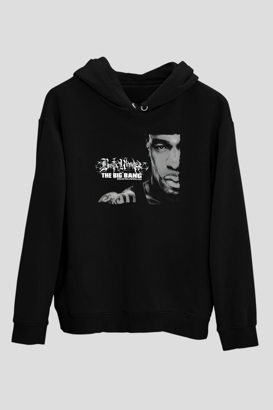 Busta Rhymes Siyah Unisex Kapüşonlu Sweatshirt