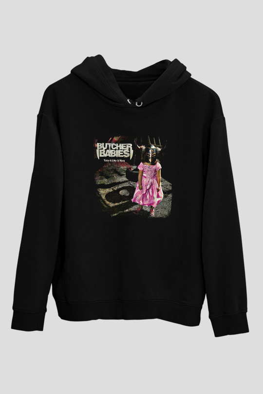 Butcher Babies Baskılı Unisex Siyah Hoodie