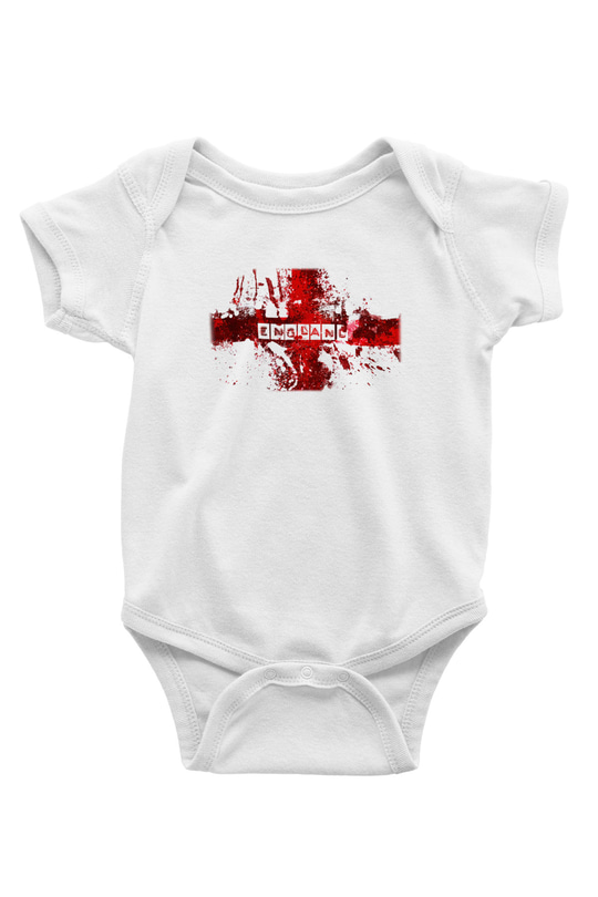 Büyük Britanya Baskılı Beyaz Unisex Bebek Body - Zıbın