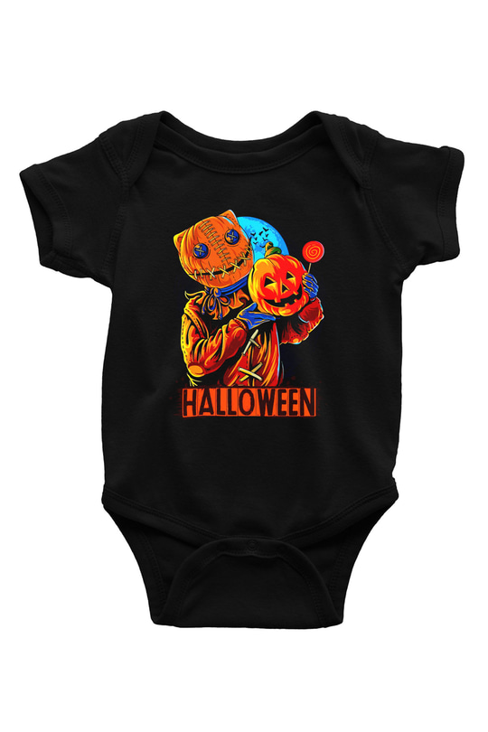 Cadılar Bayramı-Halloween Siyah Bebek Body - Zıbın