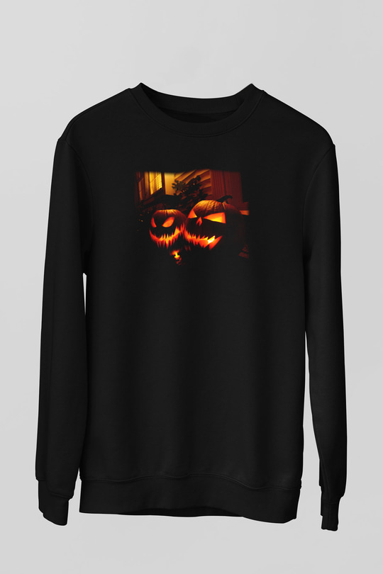 Cadılar Bayramı-Halloween Siyah Unisex Sweatshirt