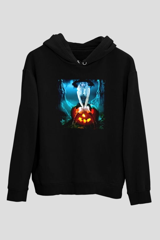Cadılar Bayramı-Halloween Siyah Unisex Hoodie