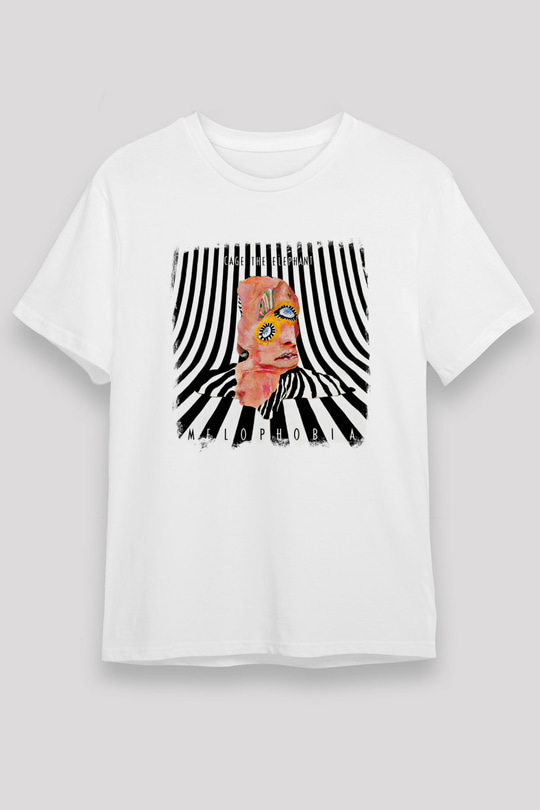 Cage the Elephant Baskılı Unisex Beyaz Tişört