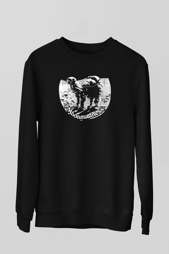 Camel Baskılı Unisex Siyah Sweatshirt