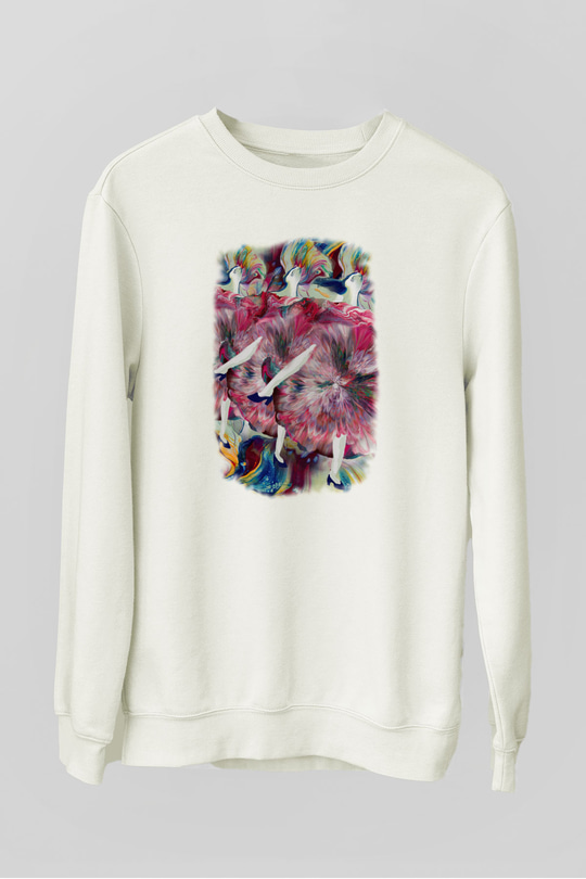 Cancan Beyaz Unisex Sweatshirt