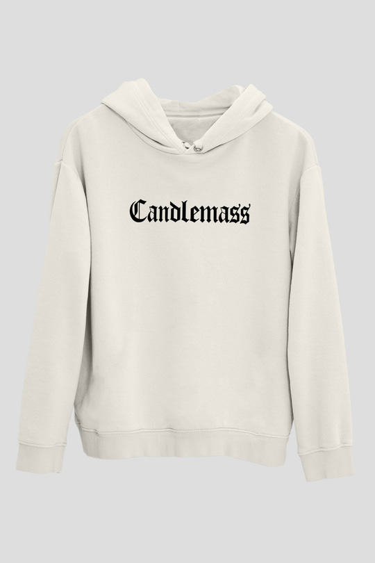 Candlemass Beyaz Unisex Kapüşonlu Sweatshirt