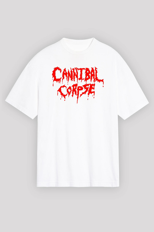 Cannibal Corpse Beyaz Unisex Oversize Tişört T-Shirt