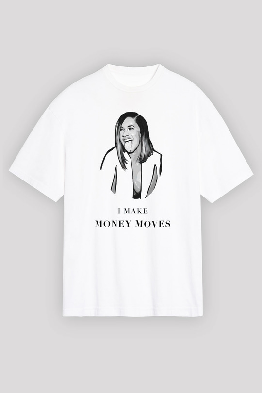 Cardi B Beyaz Unisex Oversize Tişört T-Shirt