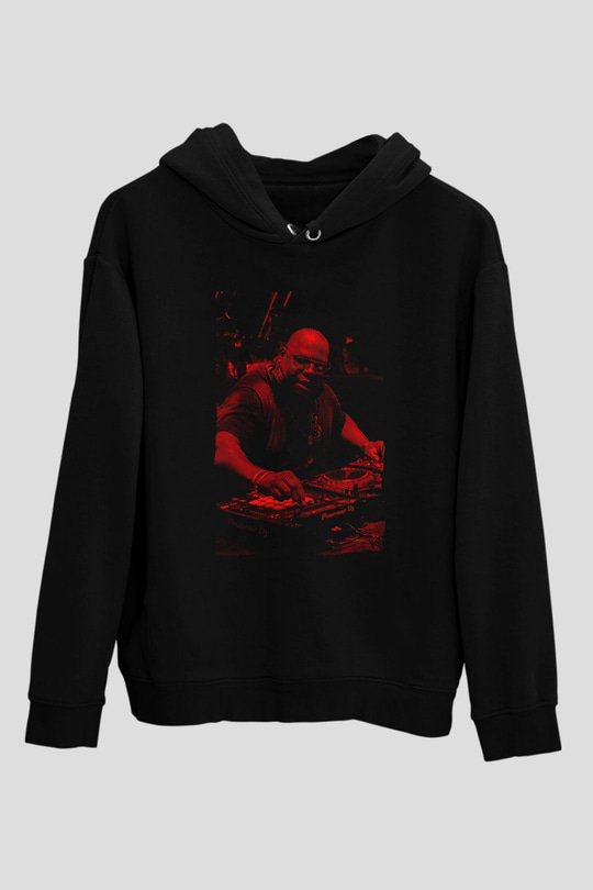 Carl Cox Siyah Unisex Kapüşonlu Sweatshirt