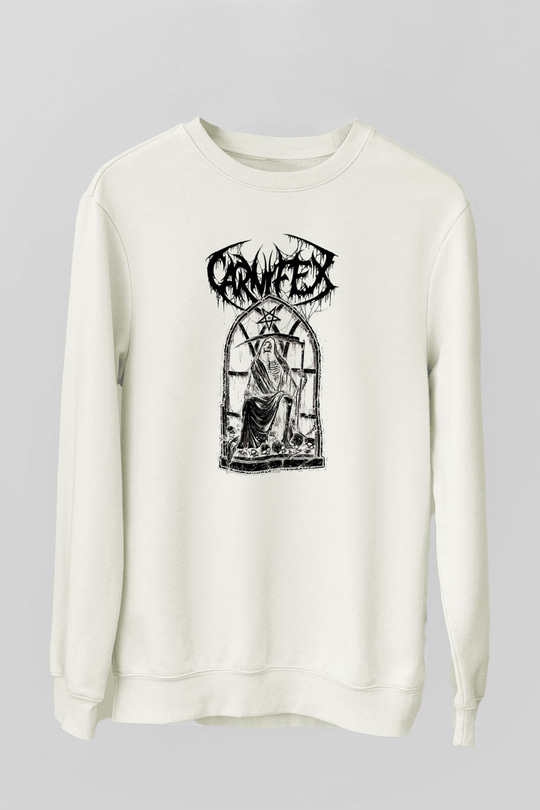 Carnifex Beyaz Unisex Sweatshirt