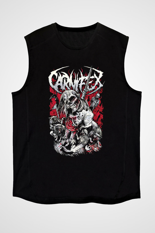 Carnifex Siyah Unisex Kolsuz Tişört