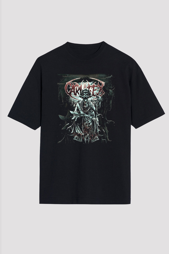 Carnifex Siyah Unisex Oversize Tişört T-Shirt