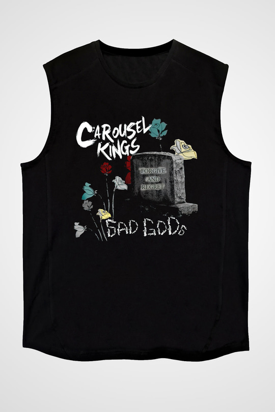 Carousel Kings Siyah Unisex Kolsuz Tişört