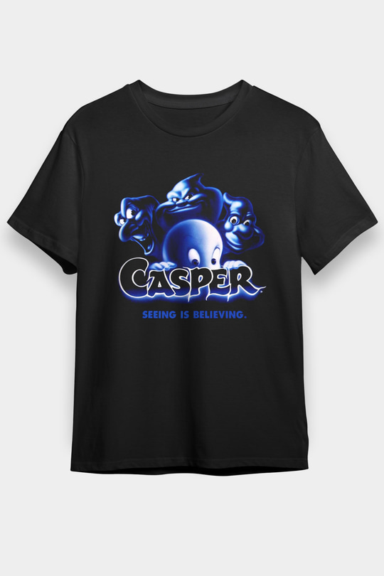 Casper the Friendly Ghost Siyah Unisex Tişört