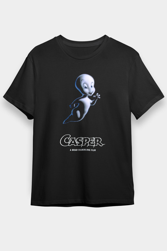 Casper the Friendly Ghost Siyah Unisex Tişört