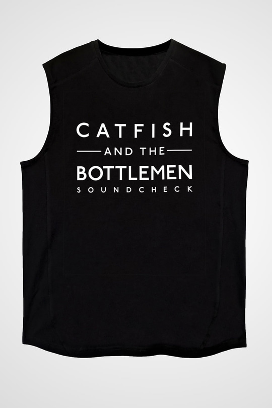 Catfish And The Bottlemen Baskılı Unisex Siyah Kolsuz Tişört