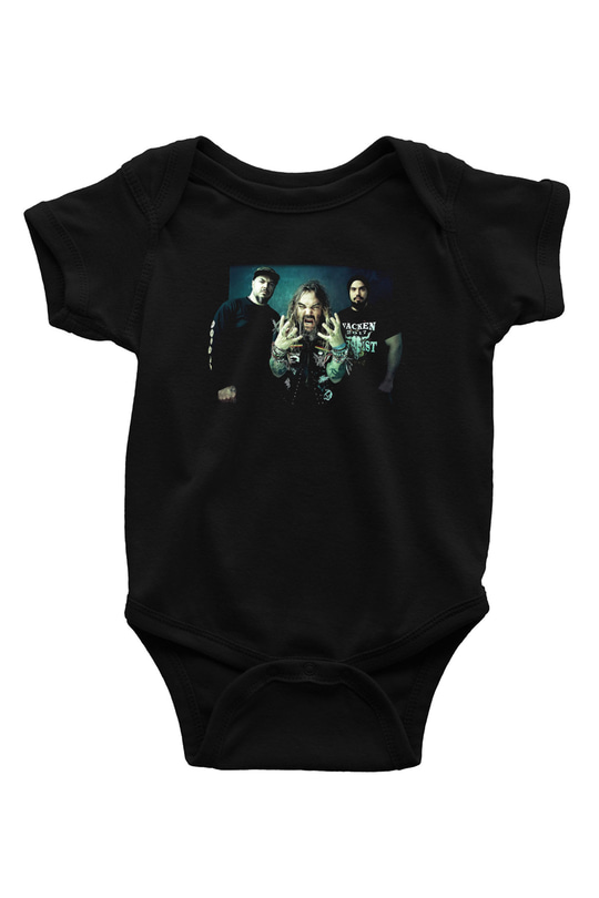 Cavalera Conspiracy Baskılı Siyah Bebek Body - Zıbın