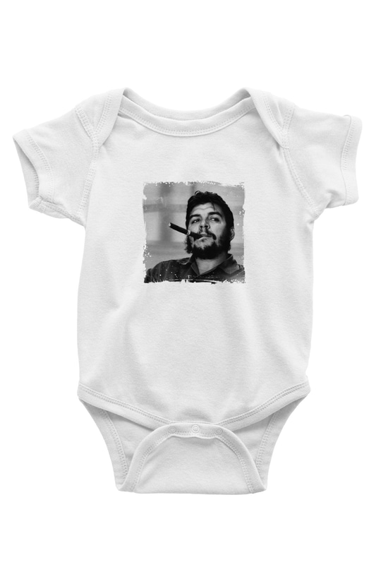 Che Guevara Unisex Baskılı Beyaz Bebek Body - Zıbın
