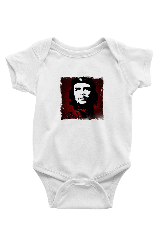 Che Guevara Unisex Baskılı Beyaz Bebek Body - Zıbın