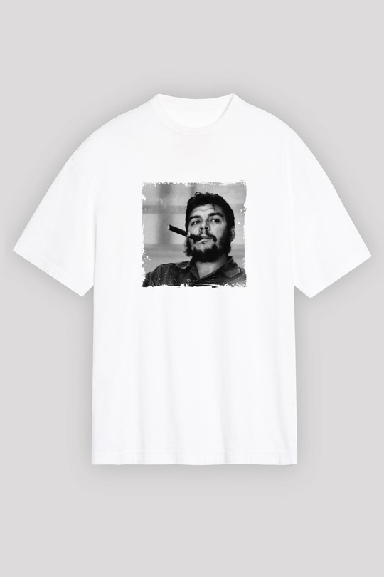 Che Guevara Unisex Baskılı Beyaz Tişört