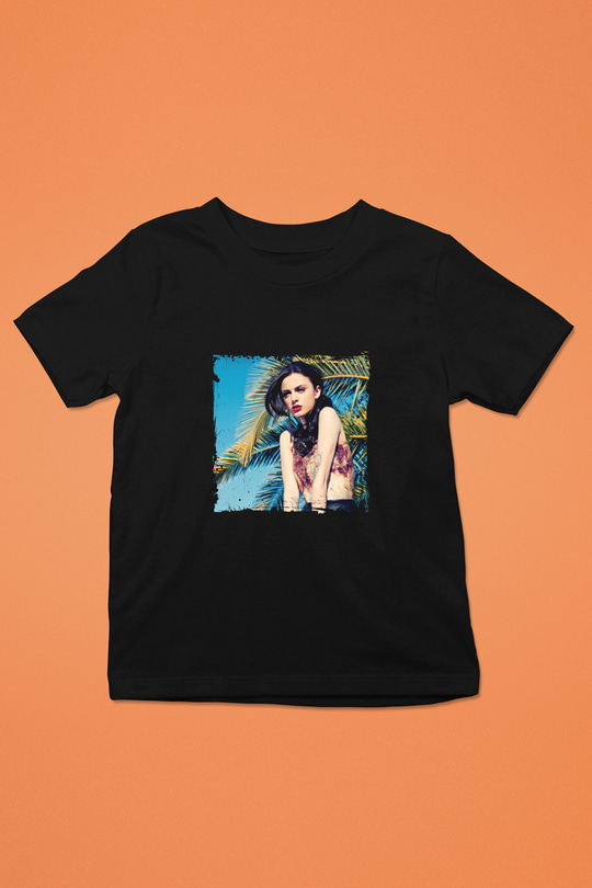 Cher Lloyd Baskılı Unisex Siyah Çocuk Tişört