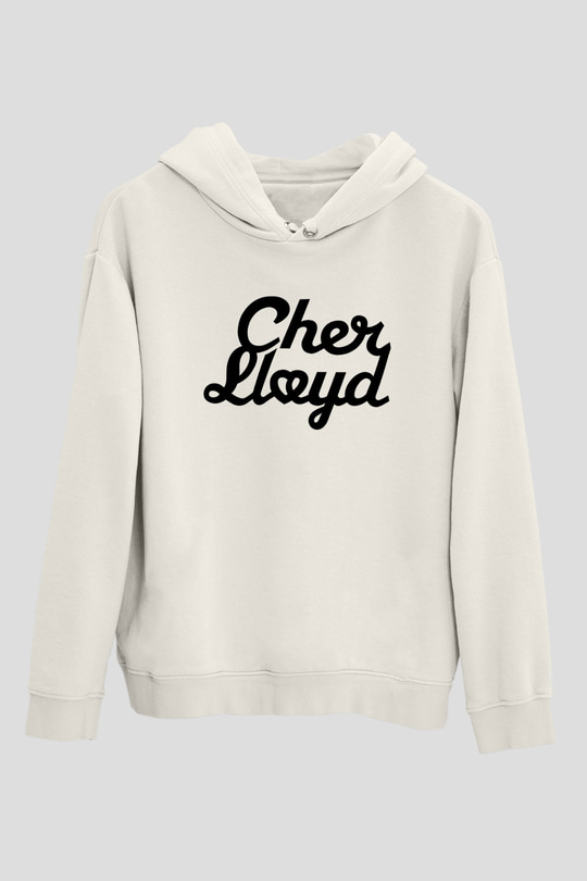 Cher Lloyd Beyaz Unisex Kapüşonlu Sweatshirt