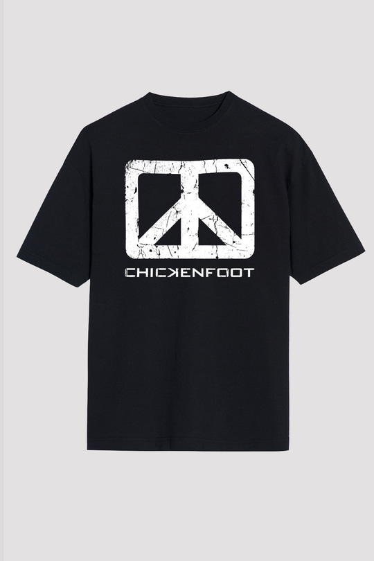 Chickenfoot Siyah Unisex Oversize Tişört T-Shirt