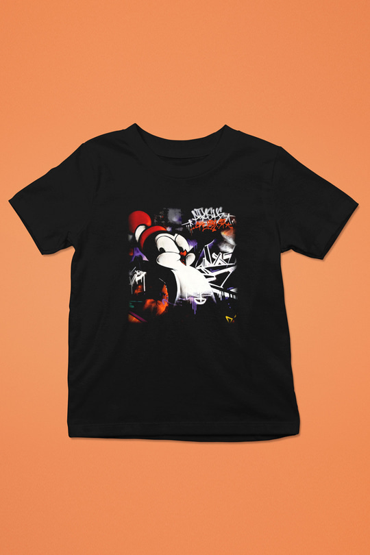 Chilly Willy Baskılı Siyah Unisex Çocuk Tişört