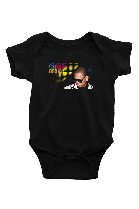 Chris Brown Siyah Bebek Body - Zıbın