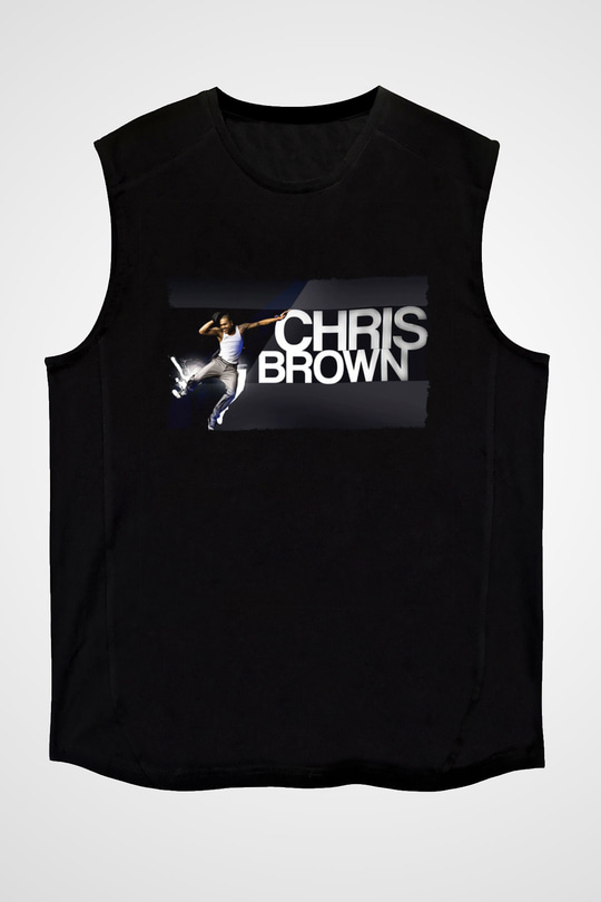 Chris Brown Siyah Unisex Kolsuz Tişört