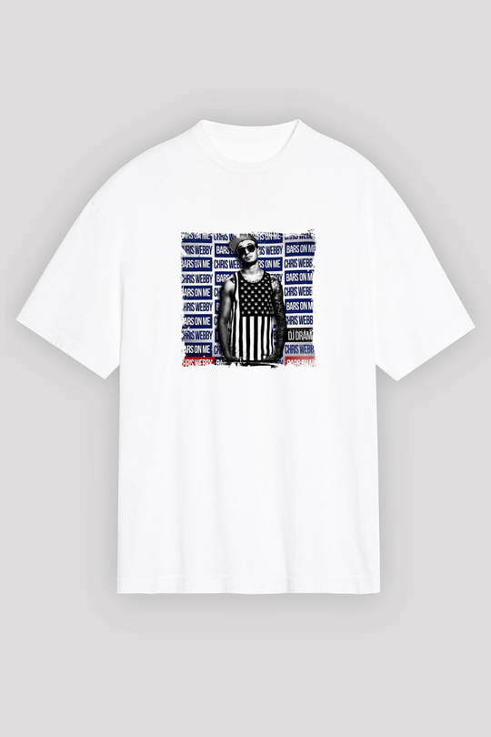 Chris Webby Baskılı Unisex Beyaz Tişört