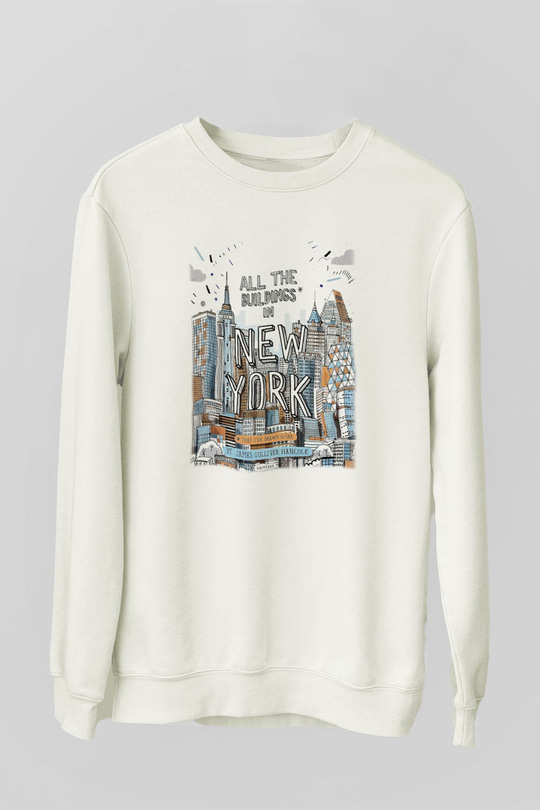 Chrysler Binası Beyaz Unisex Sweatshirt