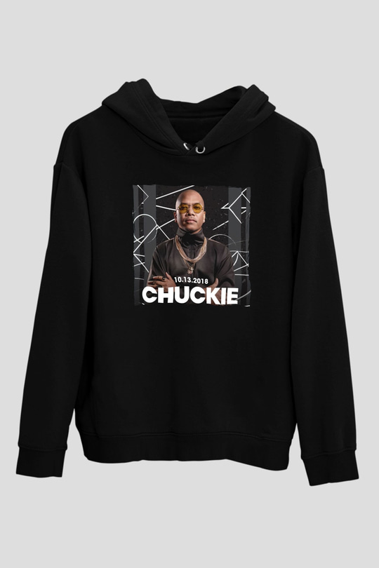 Chuckie Siyah Unisex Kapüşonlu Sweatshirt