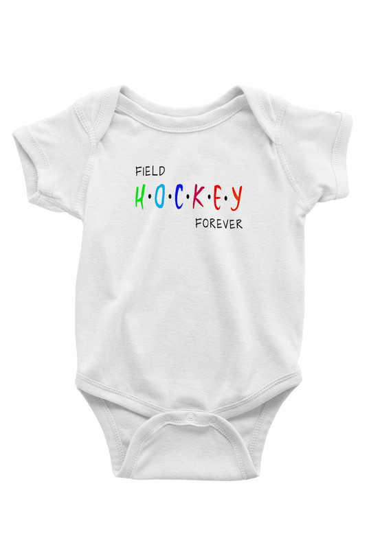 Çim Hokeyi Baskılı Beyaz Bebek Body - Zıbın
