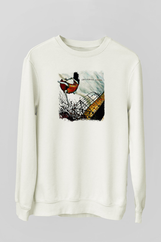 Circa Survive Baskılı Unisex Beyaz Sweatshirt
