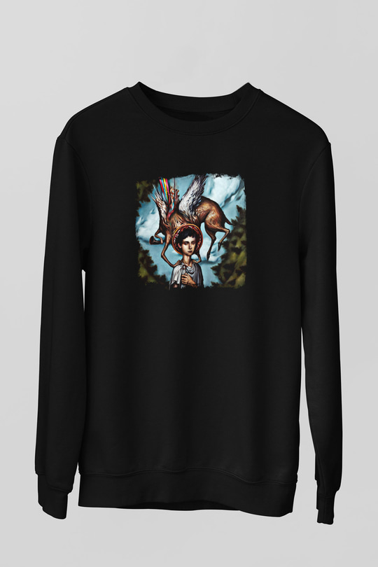 Circa Survive Baskılı Unisex Siyah Sweatshirt