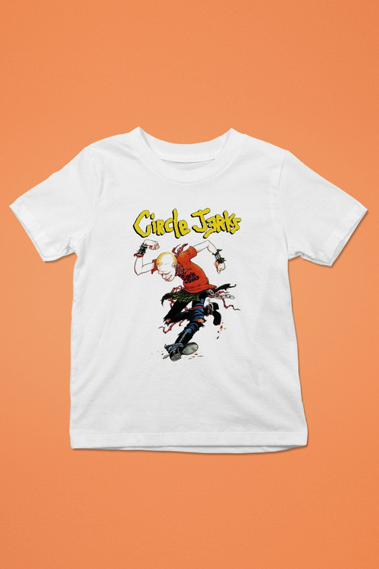 Circle Jerks Baskılı Beyaz Unisex Çocuk Tişört