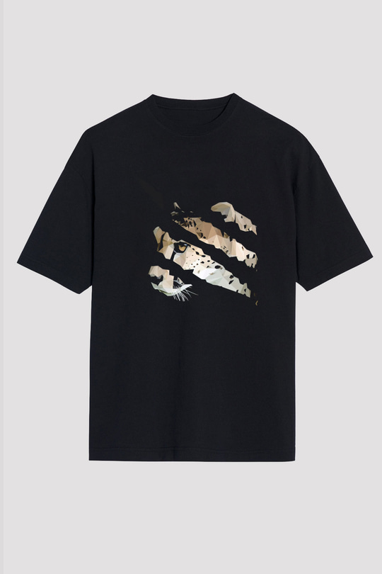 Çita Siyah Unisex Tişört T-Shirt - TişörtFabrikası
